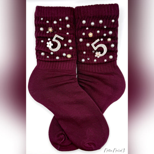 Fine As Wine Charm Socks