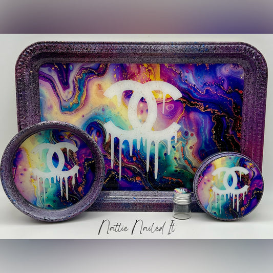 Marble Glow Drip Tray Set