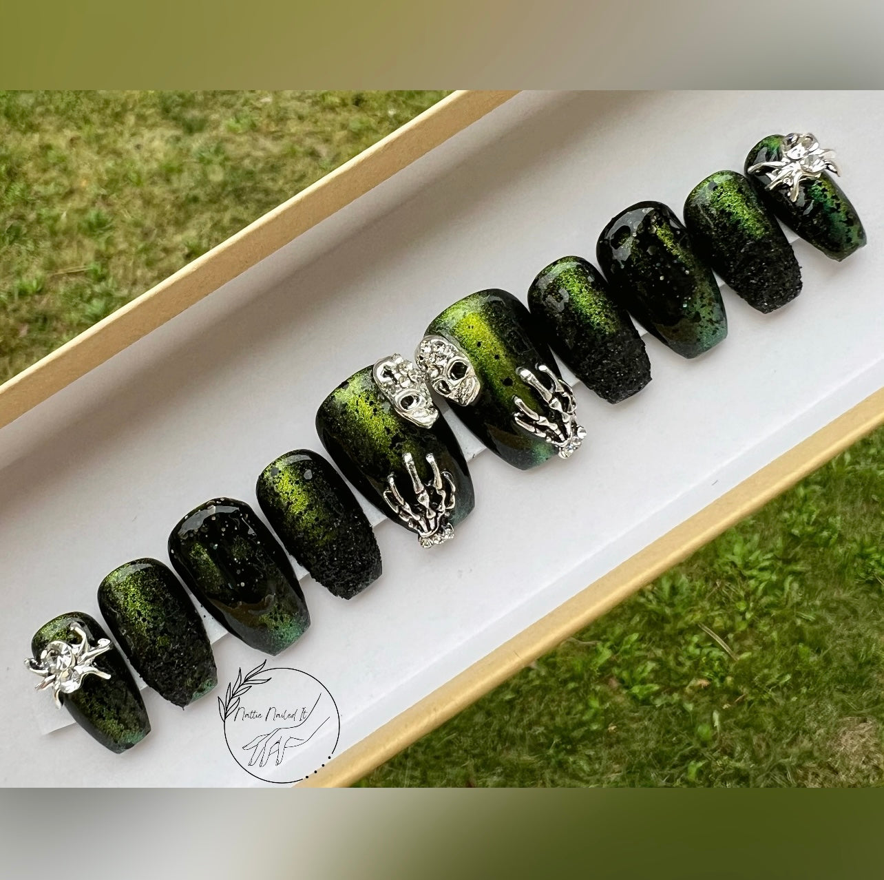 Green with Envy Press On Nails