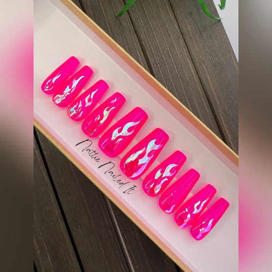 Girl on Fire Press On Nails