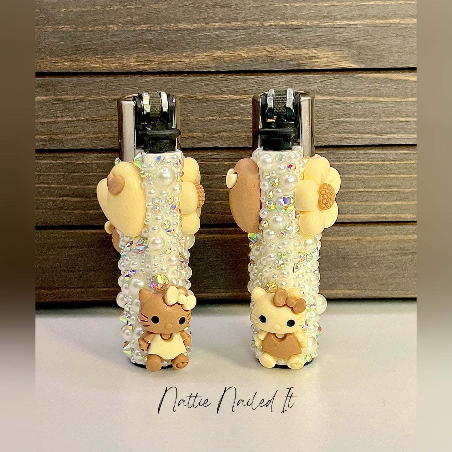 Cocoa & Cream Kitty Charm Lighters