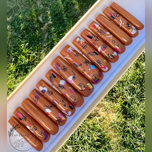 Abstract Vibes Press On Nails