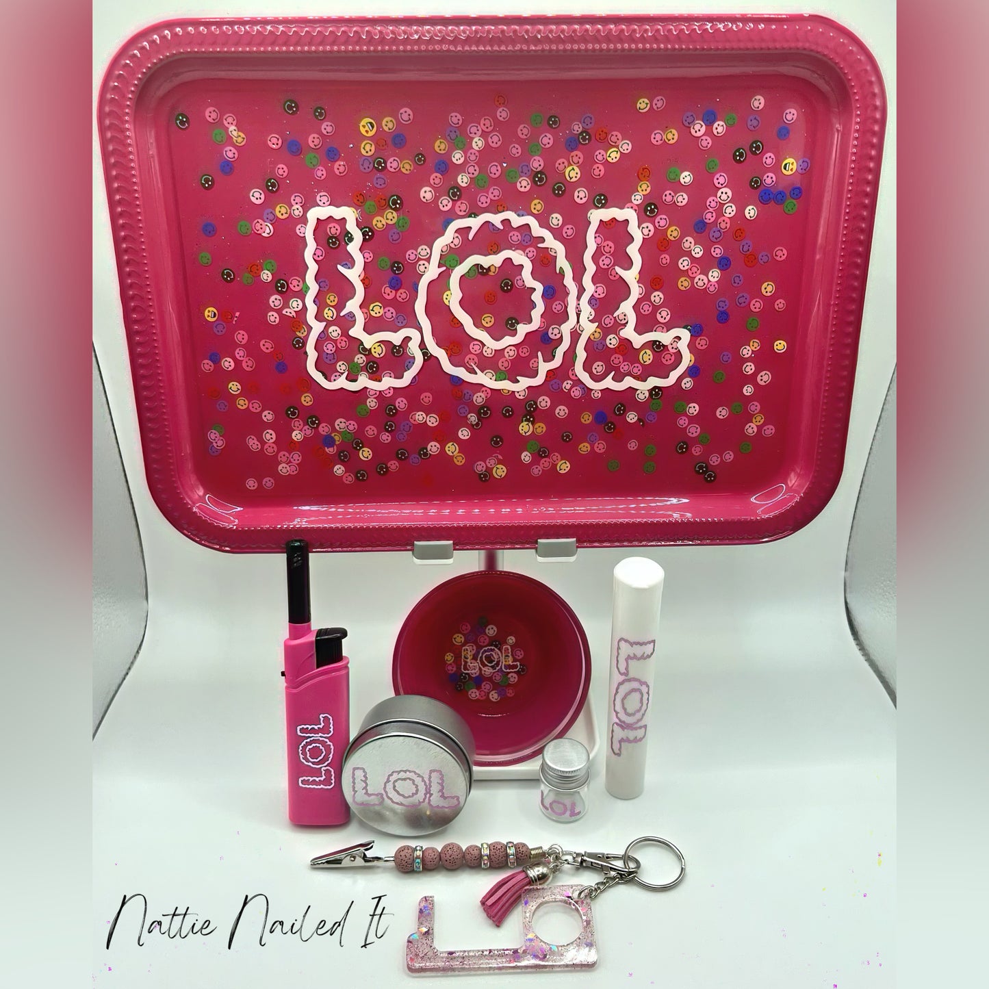 LOL Smiley Face Tray Set