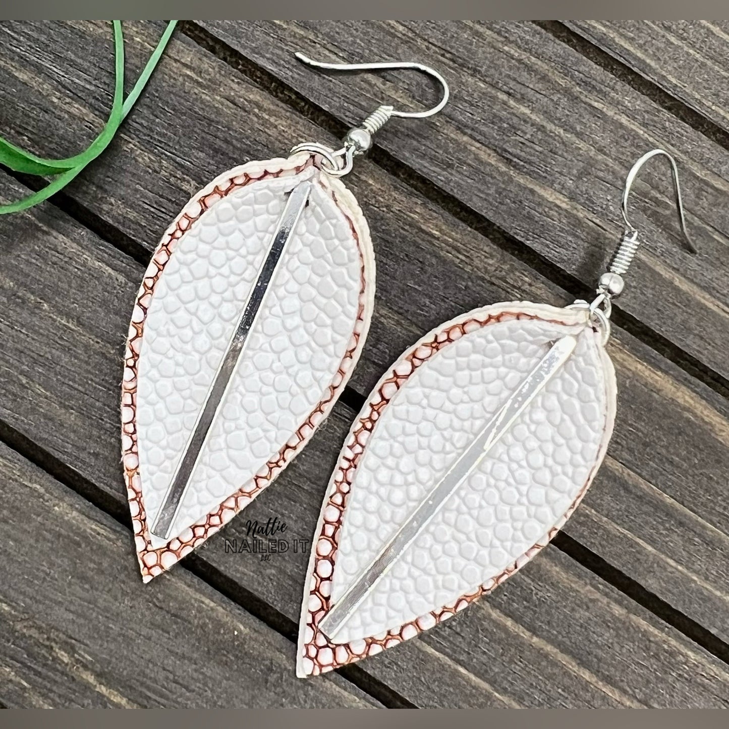 Pinched Petal Faux Leather Earrings