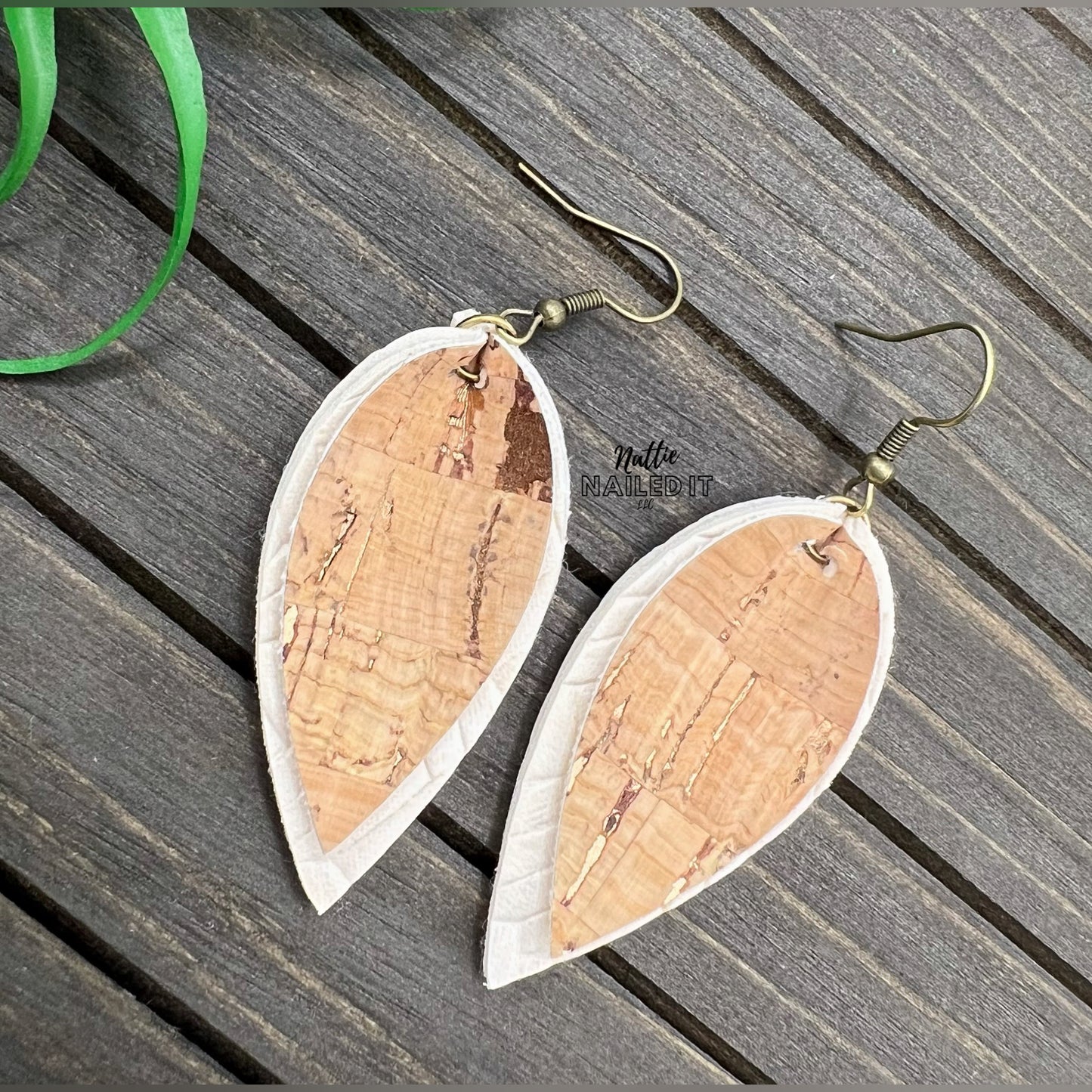 Pinched Petal Faux Leather Earrings