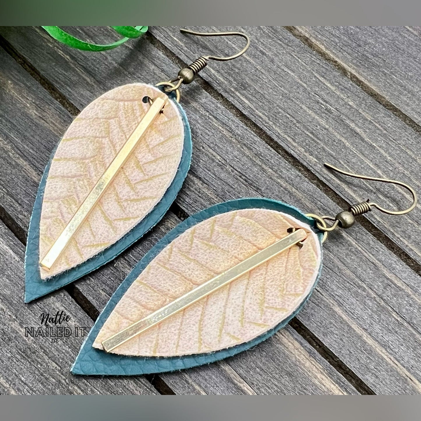 Pinched Petal Faux Leather Earrings