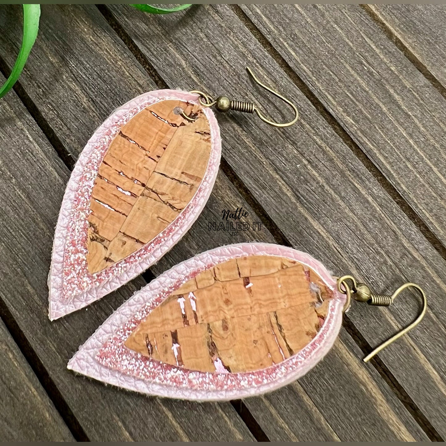 Pinched Petal Faux Leather Earrings