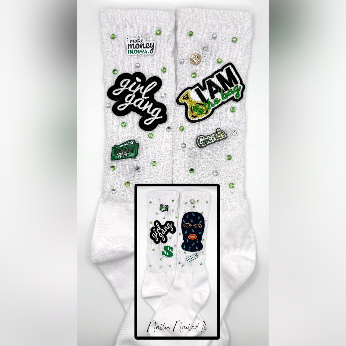 Money Moves Charm Socks