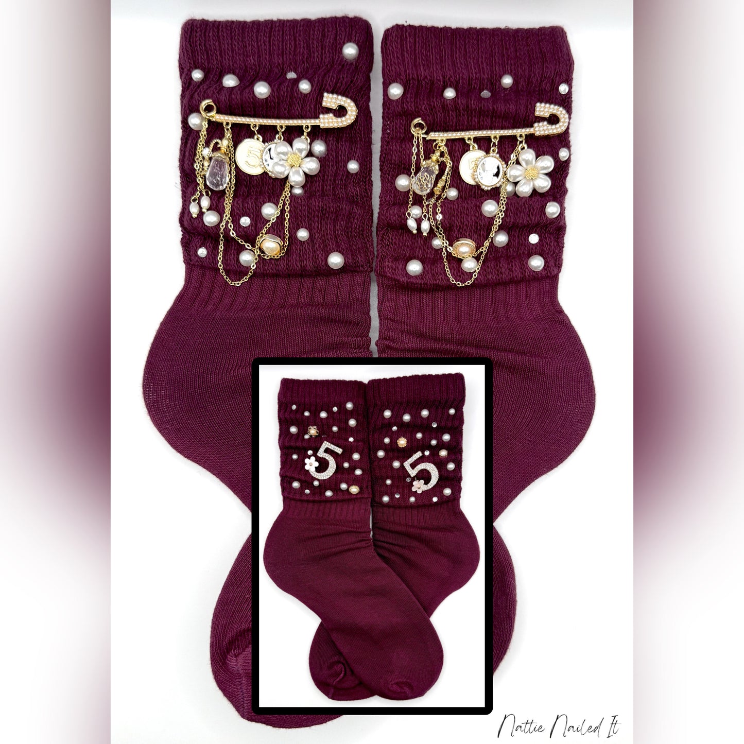 Fine As Wine Charm Socks
