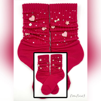 Pink Lady Charm Socks