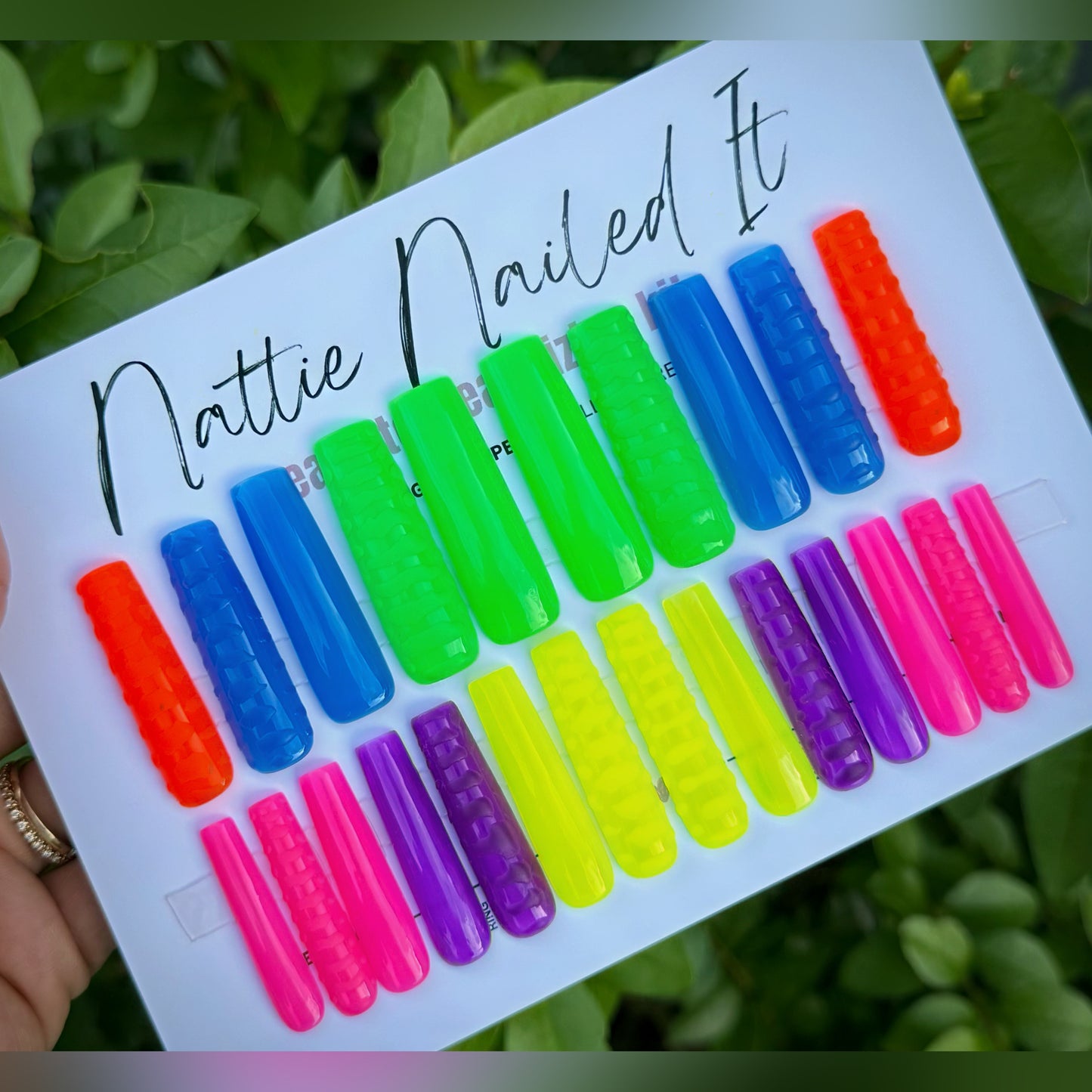 All of the Brights Press On Nails