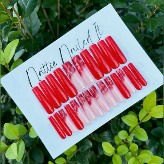 Lady In Red Press On Nails
