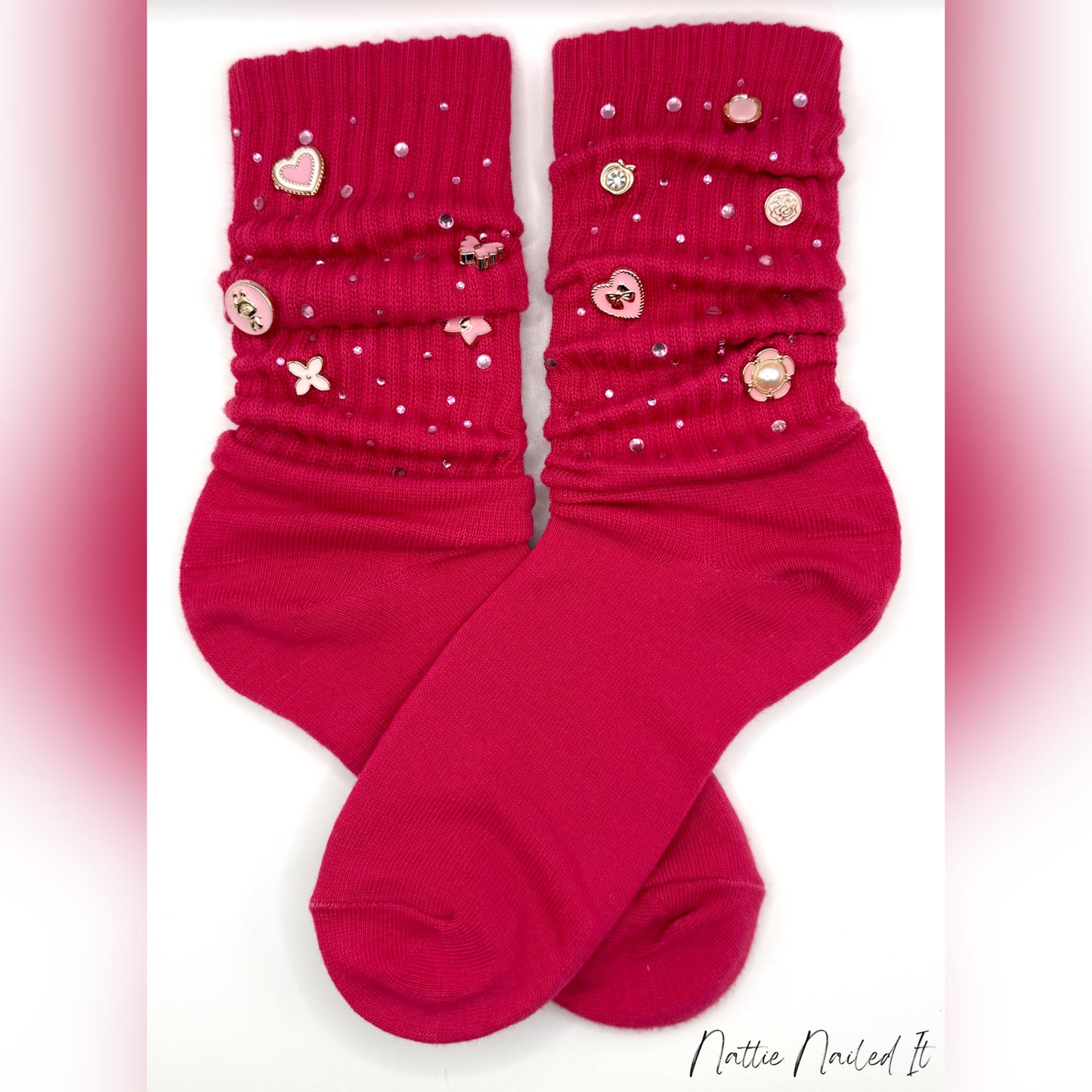Pink Lady Charm Socks