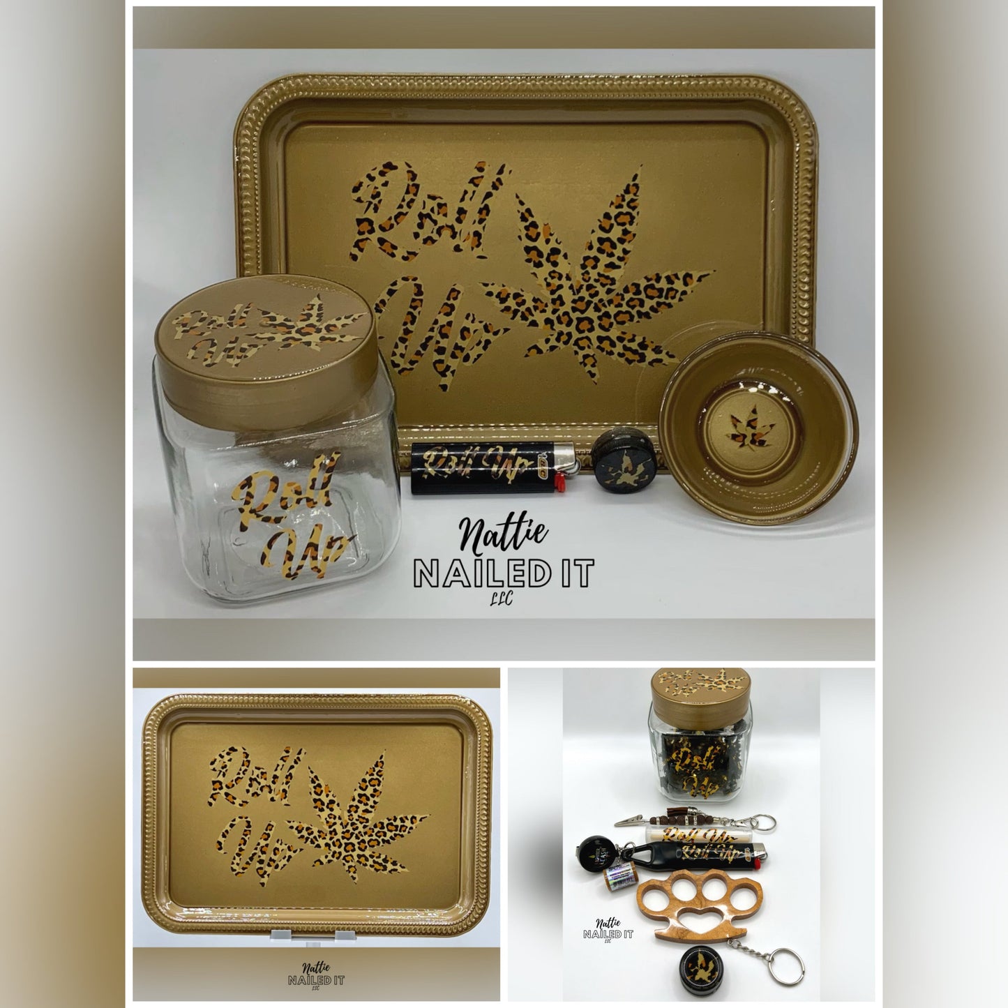 Roll Up Leopard Tray Set
