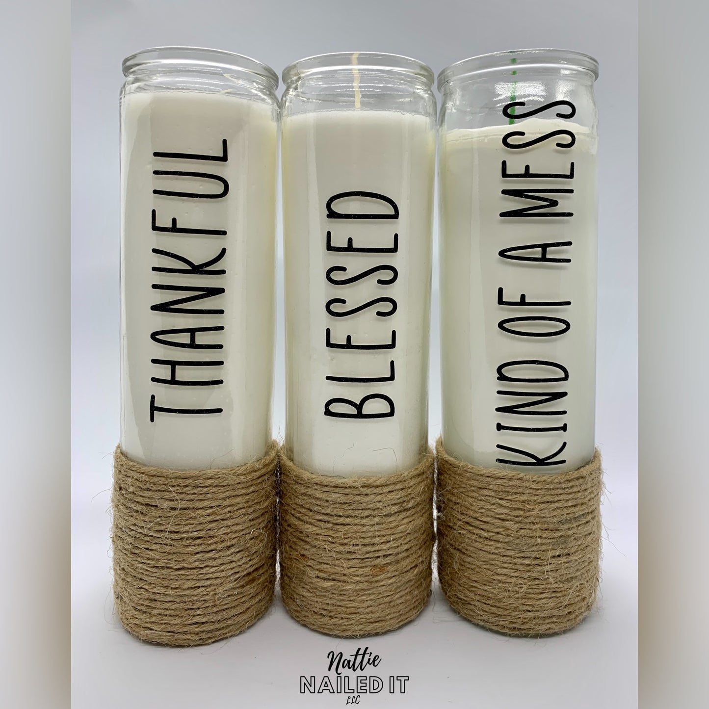 Thankful, Blessed & Kind of a Mess Candle Trio